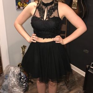 Black Two Piece cocktail dress